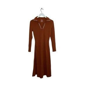 OGL Georgia Clay Polo Neck Midi Dress Size M NWT‎
